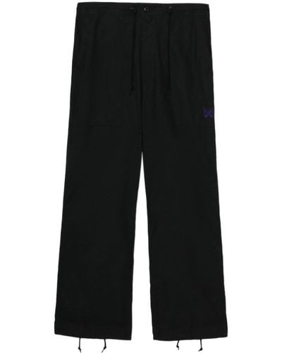 Needles Wide-leg Cotton Pants - Black