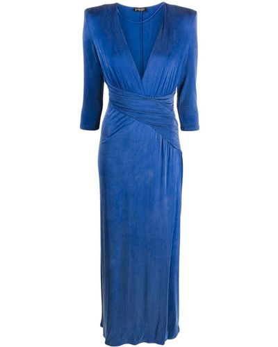 Liu Jo Side-slit Draped Dress - Blue