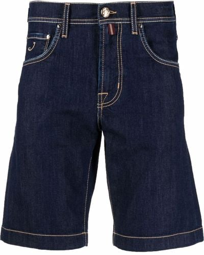 Jacob Cohen Logo-patch Denim Shorts - Blue
