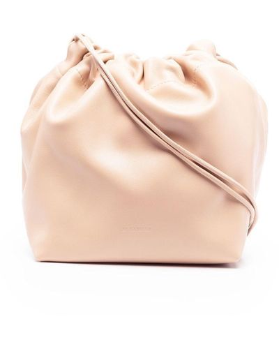 Jil Sander Schultertasche mit Kordelzug - Pink