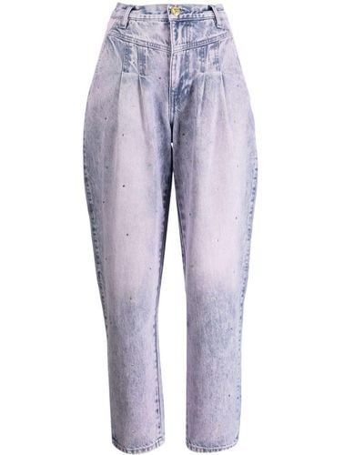 Hayley Menzies Hoch sitzende Tapered-Jeans - Blau