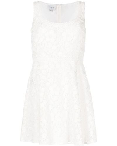 Giambattista Valli Sleeveless Lace Mini Dress - White