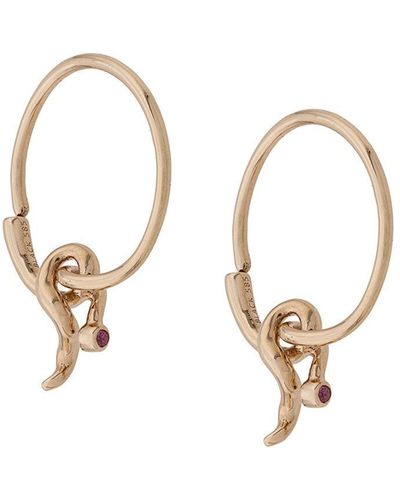 Maria Black 14kt Yellow Gold Fall Sapphire Hoop Earrings - Metallic