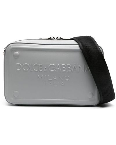 Dolce & Gabbana Leren Messengertas - Grijs