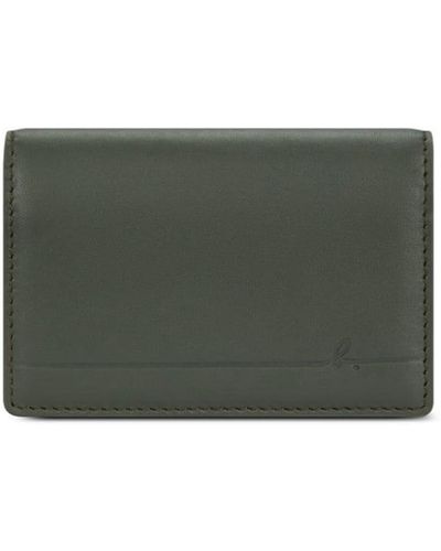 agnès b. Logo-debossed Leather Wallet - Gray