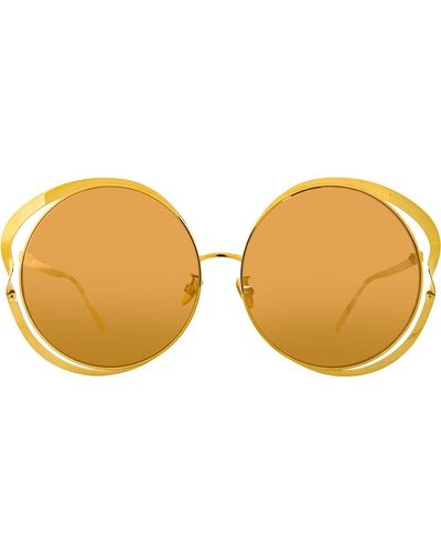 Linda Farrow Gafas de sol redondas 660 C1 - Amarillo