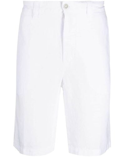 120% Lino Linen Bermuda Shorts - White