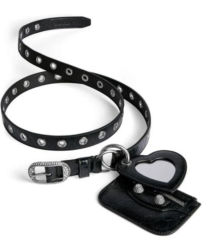 Balenciaga Le Cagole Charm-detail Leather Belt - Black