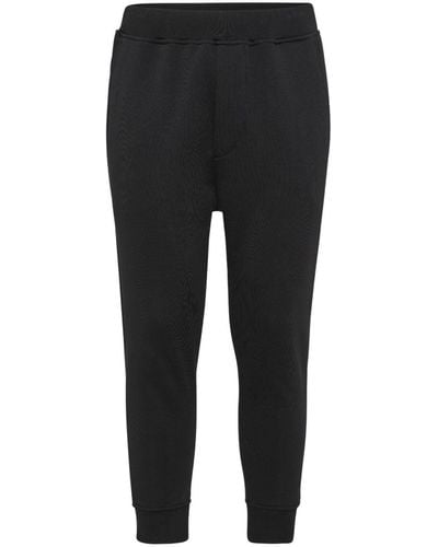DSquared² Logo-appliqué Tapered Track Trousers - Black