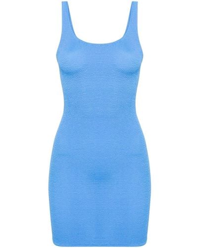 Mc2 Saint Barth Dean Crinkled Mini Dress - Blue