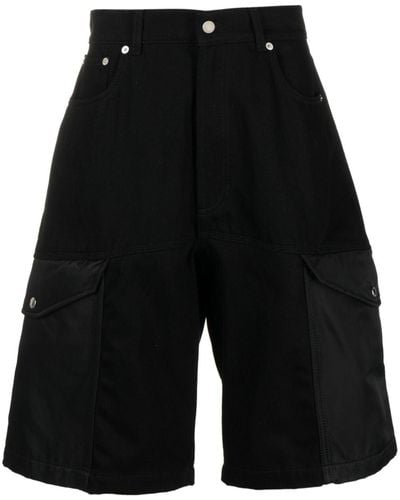 Alexander McQueen Denim Cargo Shorts - Zwart