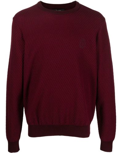Billionaire Round-neck Knit Sweater - Red