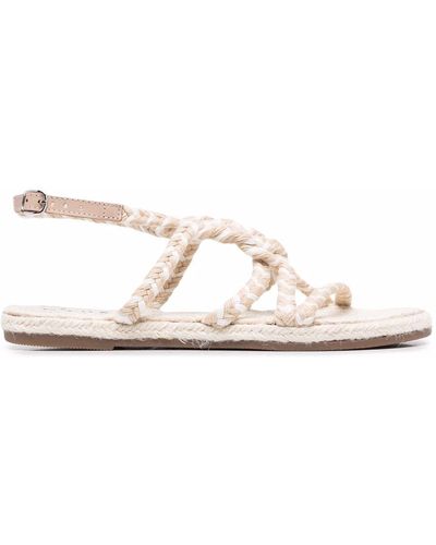 Manebí Braided Strappy Sandals - Natural