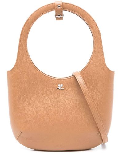 Courreges Holy Leather Tote Bag - White
