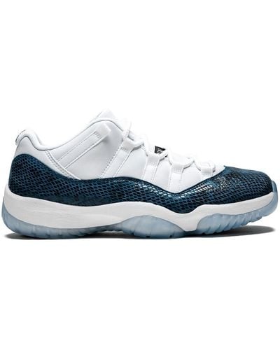 Nike Air 11 Low Retro "blue Snakeskin" Sneakers - White