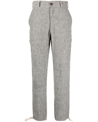 Marané Mélange-effect Cropped Pants - Grey