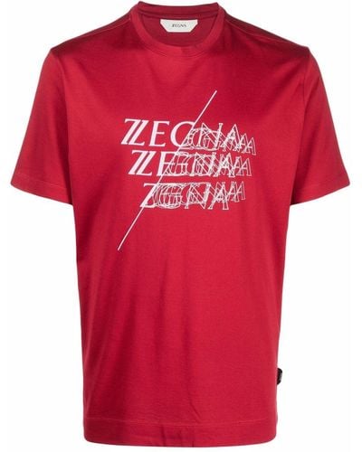 Zegna グラフィック Tシャツ - レッド