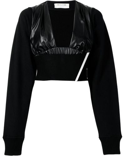 1017 ALYX 9SM Cropped Sweatshirt-sleeve Top - Black