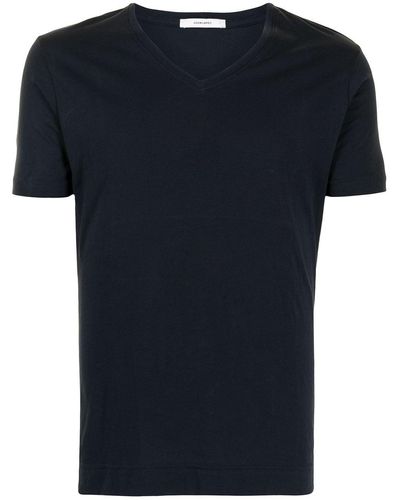 Adam Lippes T-shirt Met V-hals - Blauw