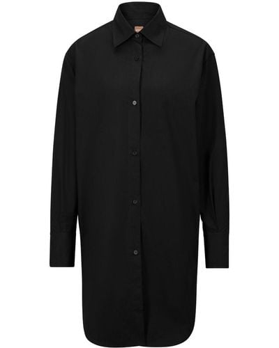 BOSS Long-sleeve Cotton Shirt - Black