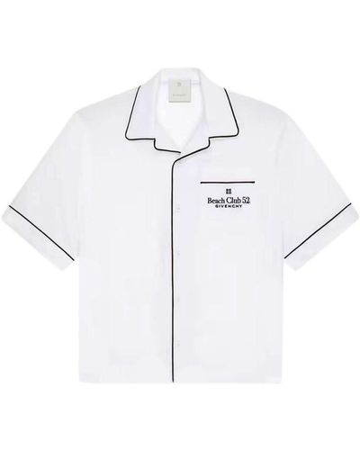 Givenchy Leinenhemd mit Kontrastdetails - Weiß