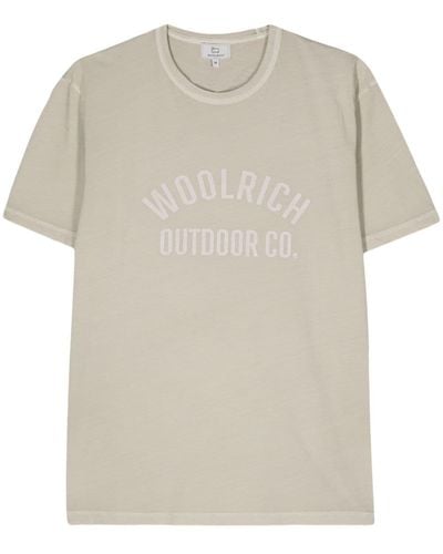 Woolrich T-Shirt mit Logo-Print - Natur