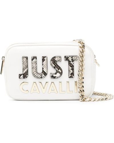 Just Cavalli Umhängetasche mit Logo - Weiß