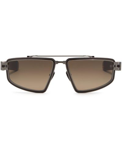 BALMAIN EYEWEAR Titan Tinted Pilot-frame Sunglasses - Black