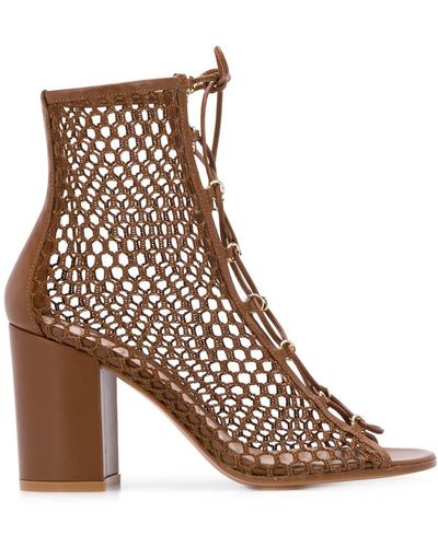 Gianvito Rossi Caged High Heel Sandals - Brown