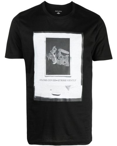 Private Stock T-Shirt mit grafischem Print - Schwarz