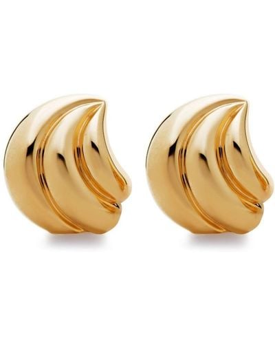 Monica Vinader Swirl Polished-finish Earrings - Metallic