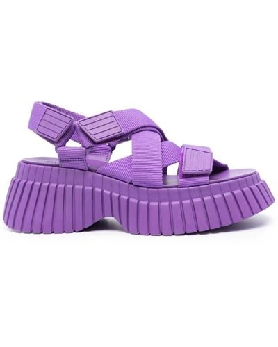 Camper Bcn 70mm Touch-strap Sandals - Purple