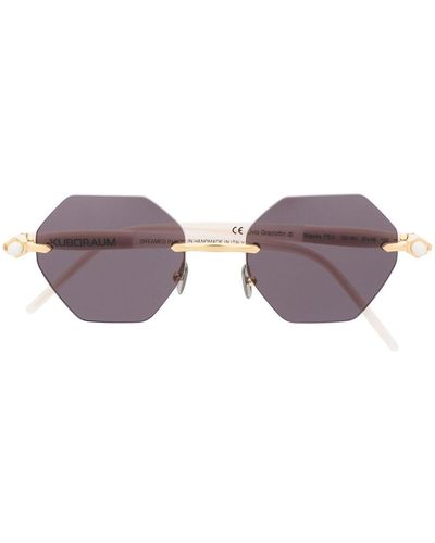 Kuboraum P54 Rimless Geometric Sunglasses - Natural