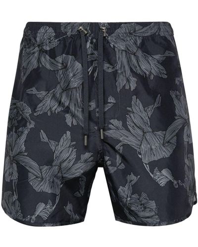 Neil Barrett Floral-print Swim Shorts - Grey