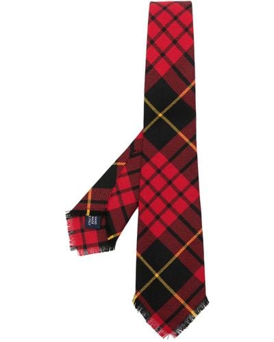 Polo Ralph Lauren Cravate à motif tartan - Rouge