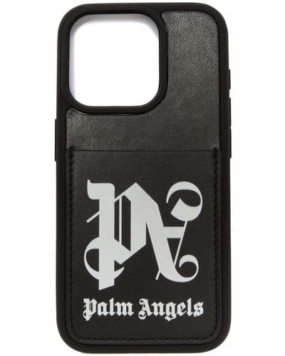 Palm Angels Monogram Iphone 15 Case - Black