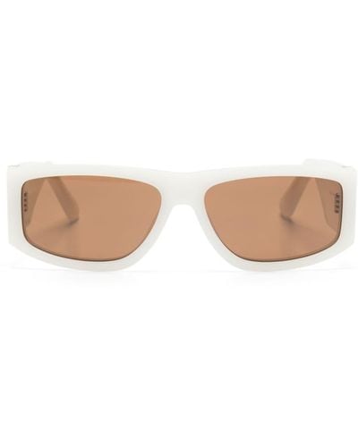 Gcds Gd0037 Rectangle-frame Sunglasses - White