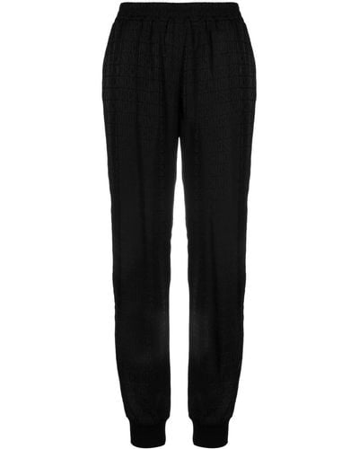 Moschino All Over Logo-print Track Trousers - Black