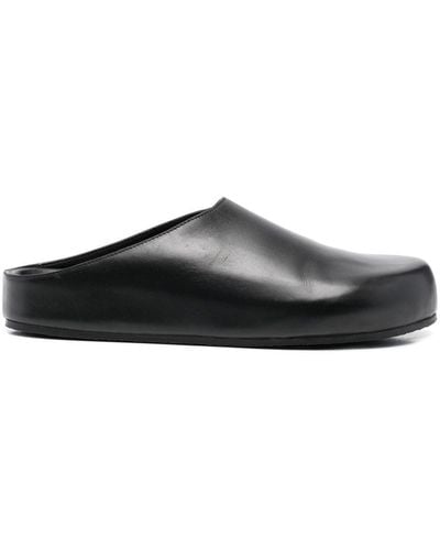 Studio Nicholson Round-toe Leather Slippers - Black