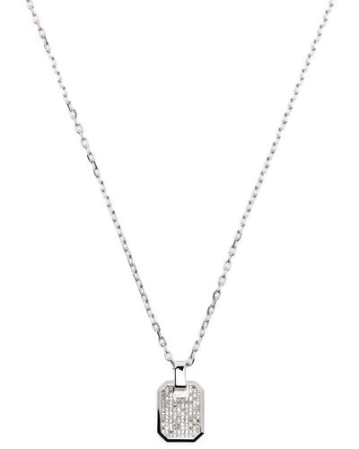 SHAY Collier chaîne à pendentif serti de cristaux - Métallisé