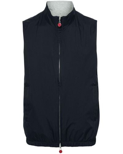 Kiton Reversible Zipped Vest - Blue