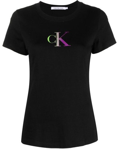 Calvin Klein Camiseta con logo estampado - Negro