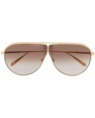 Linda Farrow Hura Pilot Frame Sunglasses - Metallic