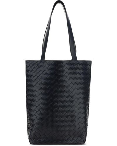 Bottega Veneta Intrecciato Shopper aus Wildleder - Schwarz