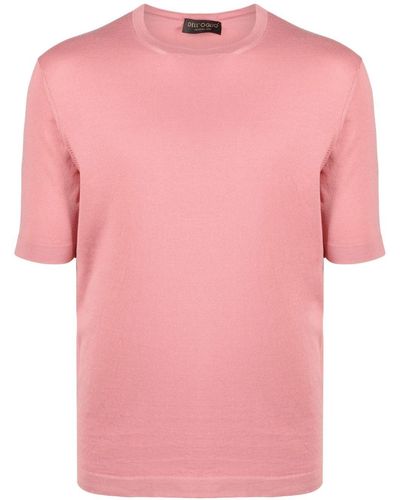 Dell'Oglio T-Shirt mit Rundhalsausschnitt - Pink