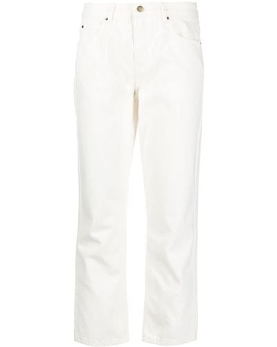 Ba&sh Halbhohe Cropped-Jeans - Weiß
