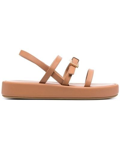 Sergio Rossi Strap Design Leather Sandals - Pink