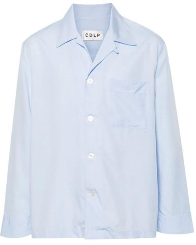 CDLP Camicia pigiama con collo ampio - Blu