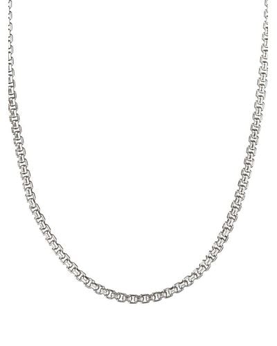 David Yurman 14kt Yellow Gold And Sterling Silver Box Chain Necklace - White