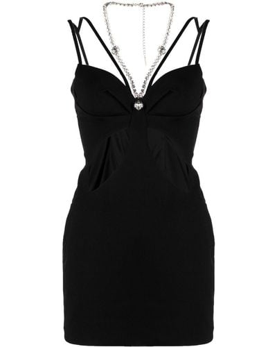 Area Butterfly Cut-out Minidress - Black